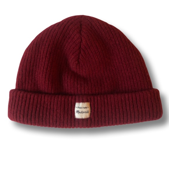 Madewell Accessories - ❌sold❌Madewell $40 MSRP Wool Cozy-Knit Beanie Burgundy / Red #07792 SUPER WARM